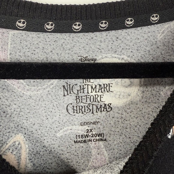 Tim Burtons Nightmare Before Christmas womens plus size nightgown. Size 2X - Picture 5 of 6